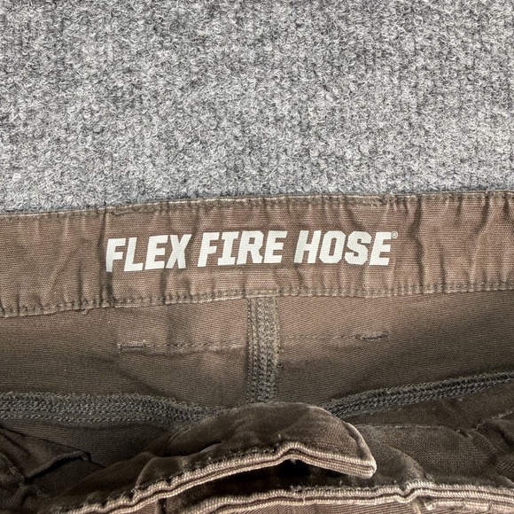 Duluth Trading Flex Fire Hose Carpenter Pants Men 34x30 Brown Wide Work Utility - Picture 4 of 16